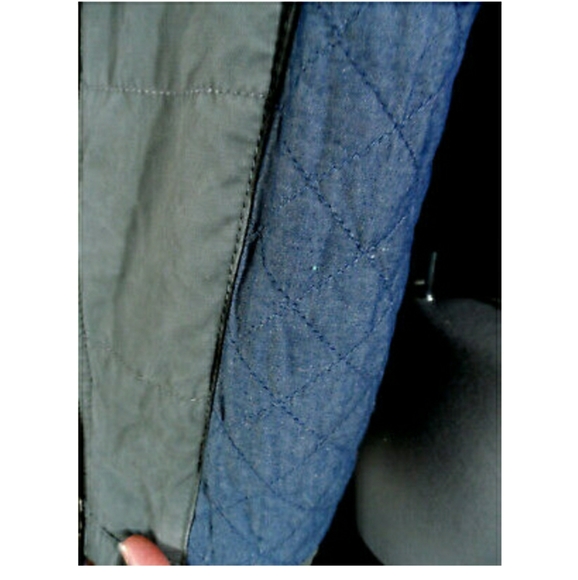 GAP Quilted Moto Jacket 6 Olive Green zipper cuffs - Picture 5 of 8
